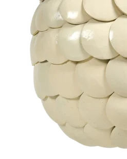 Outlet Beliani Lampadario MASKELIYA Guscio di cocco Beige Beige Oro