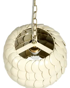 Outlet Beliani Lampadario MASKELIYA Guscio di cocco Beige Beige Oro
