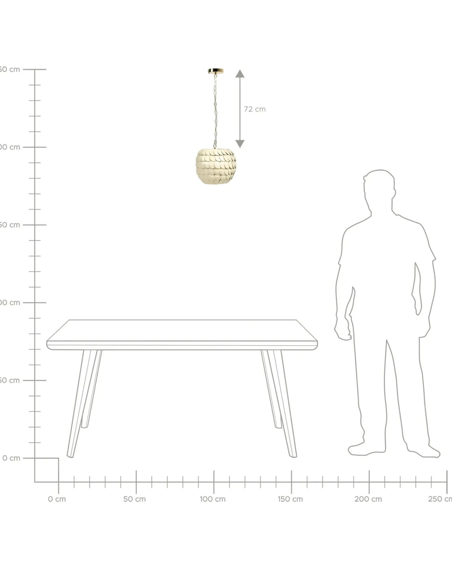 Outlet Beliani Lampadario MASKELIYA Guscio di cocco Beige Beige Oro