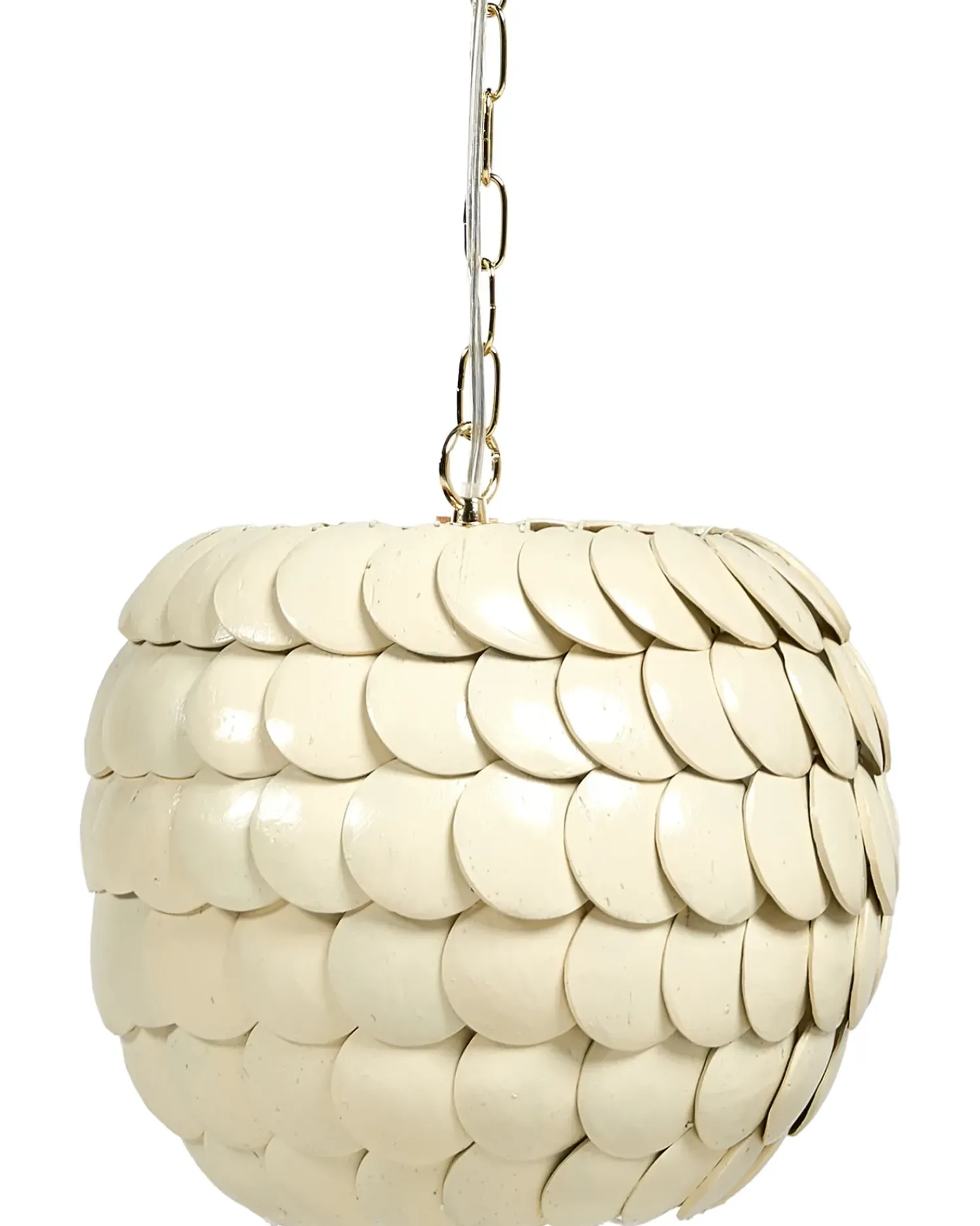 Outlet Beliani Lampadario MASKELIYA Guscio di cocco Beige Beige Oro