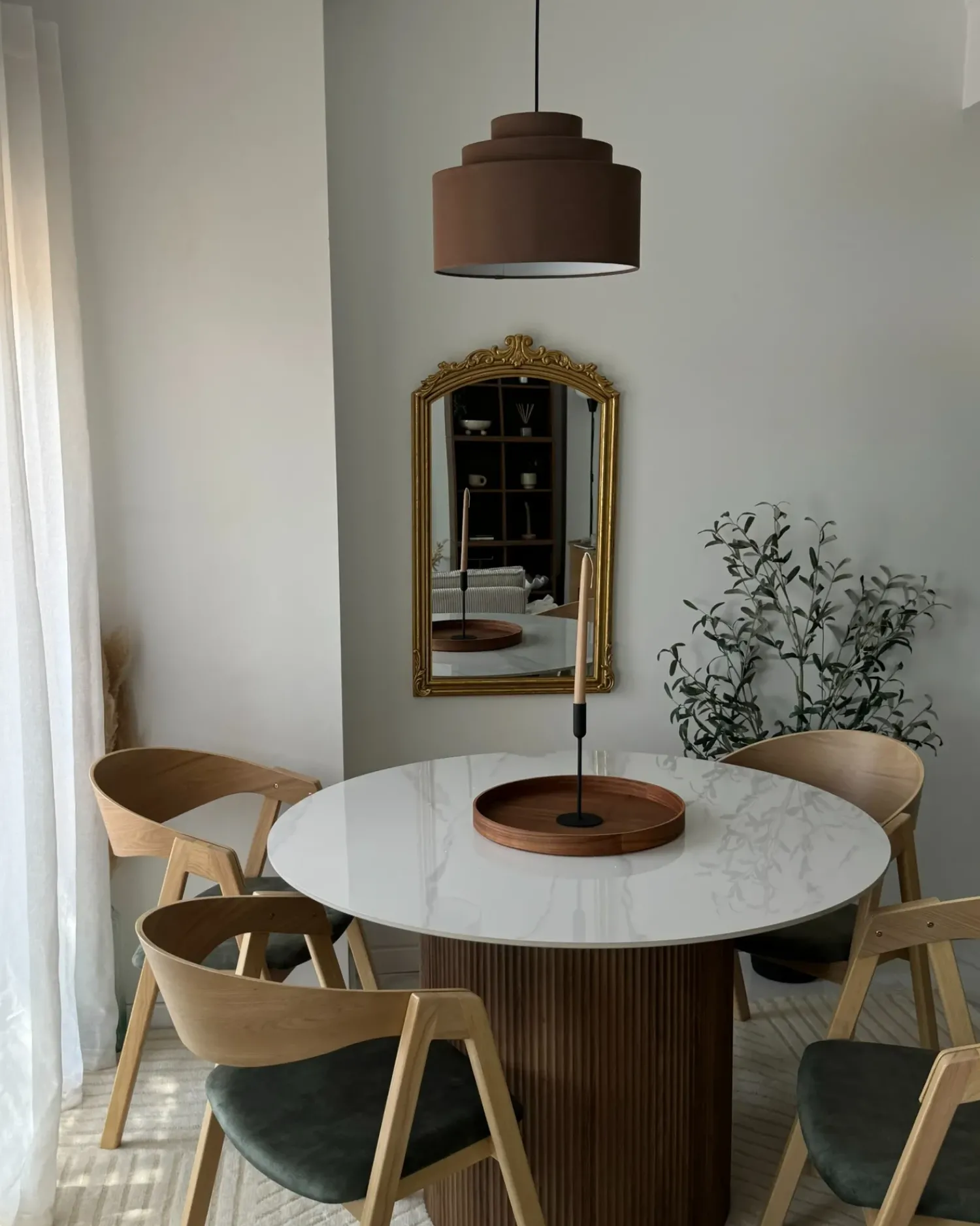 Online Beliani Lampadario MASPARRO Lino Marrone