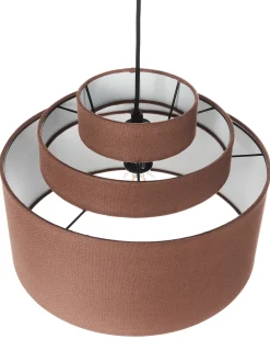 Online Beliani Lampadario MASPARRO Lino Marrone