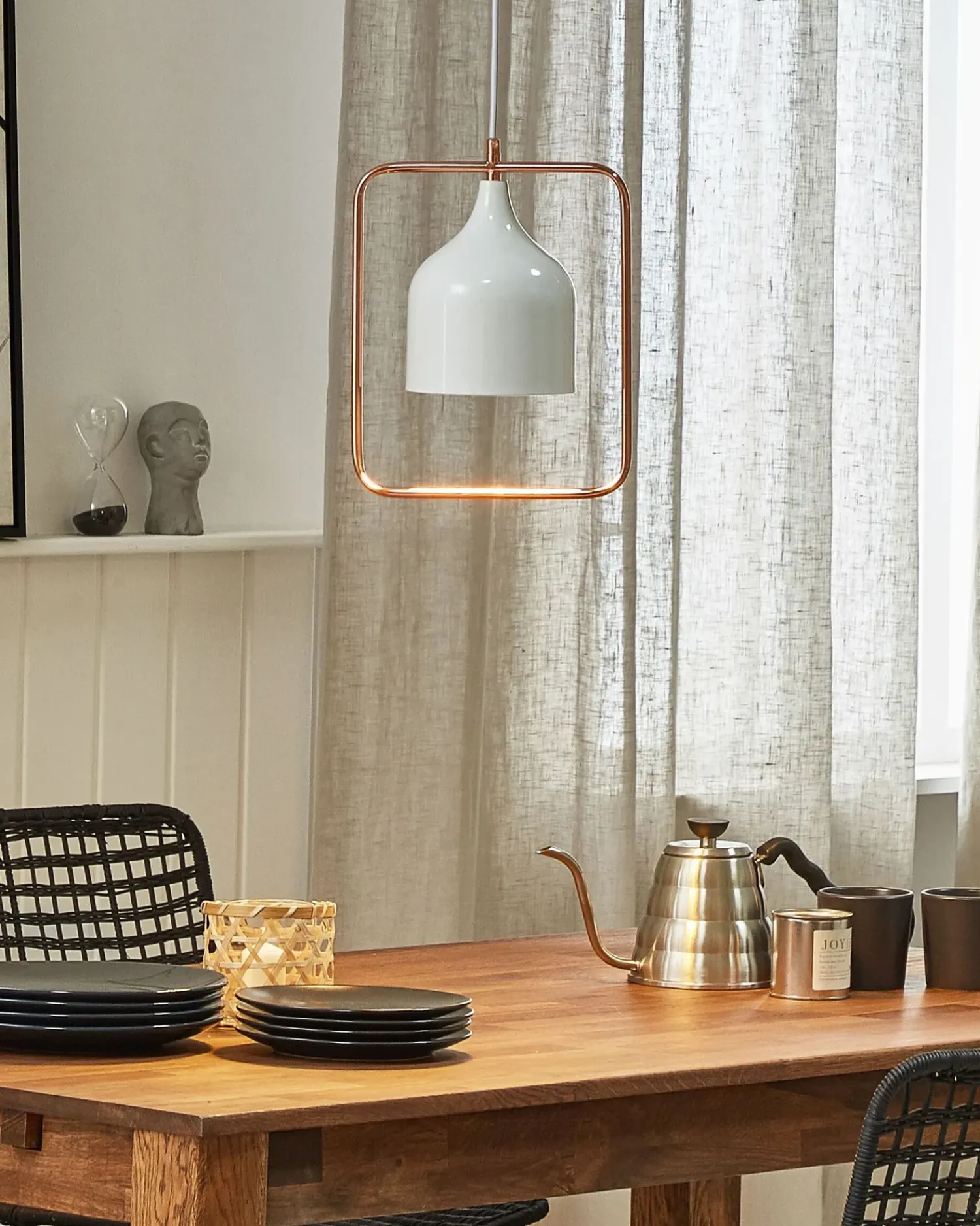 Online Beliani Lampadario MAVONE Metallo Bianco