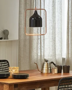 Outlet Beliani Lampadario MAVONE Metallo Nero