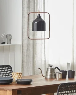 Outlet Beliani Lampadario MAVONE Metallo Nero