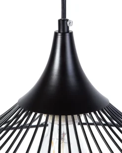 Outlet Beliani Lampadario MAZARO Metallo Nero