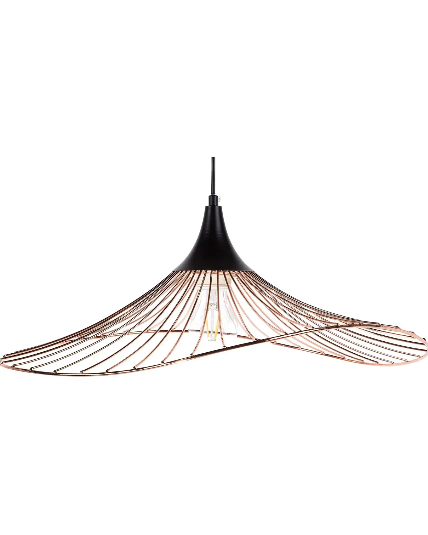 Best Beliani Lampadario MAZARO Metallo Rame Rame Nero