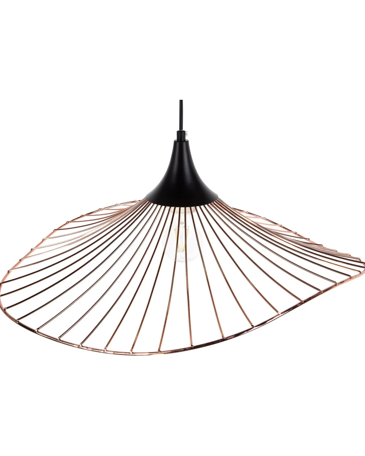 Best Beliani Lampadario MAZARO Metallo Rame Rame Nero