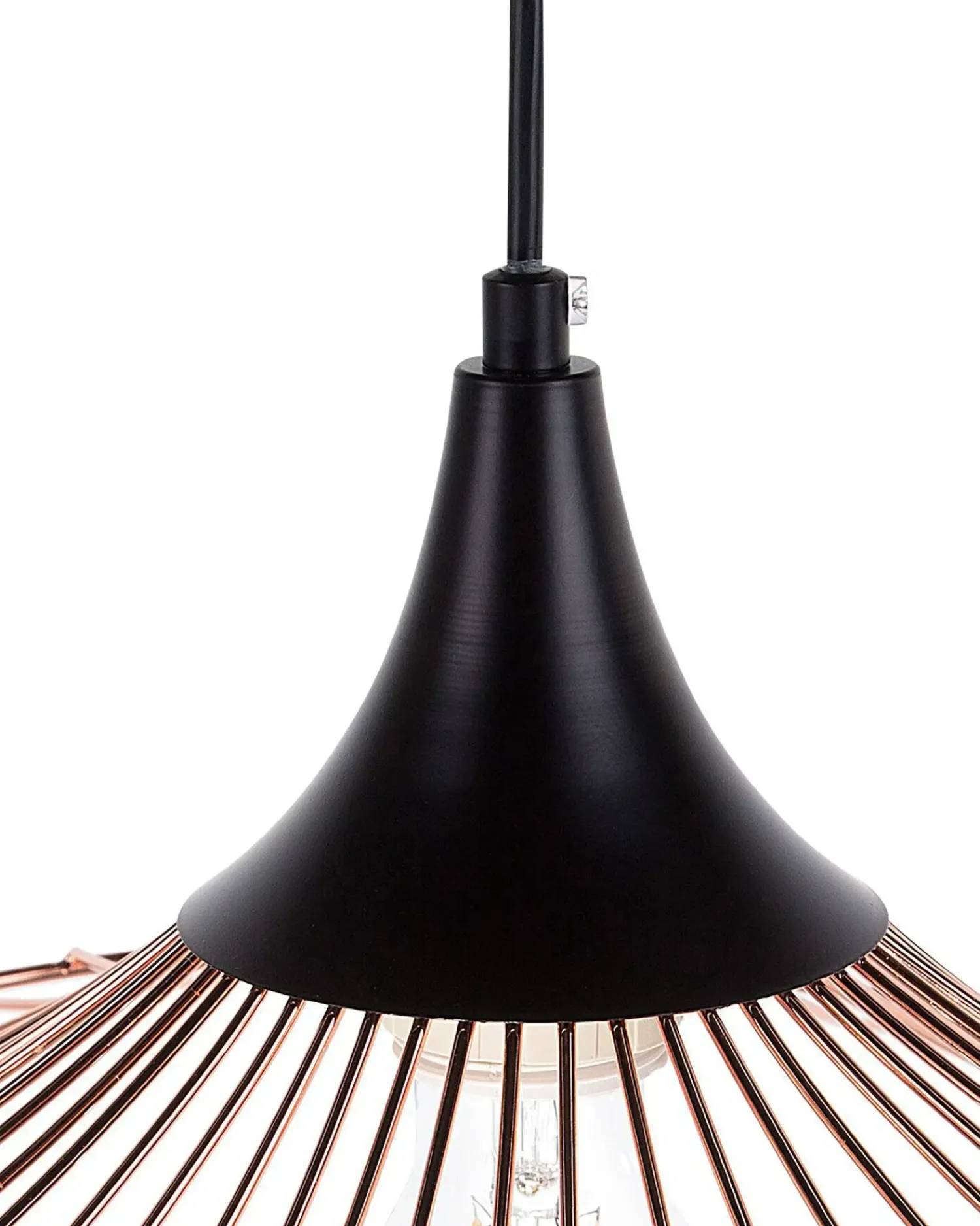 Best Beliani Lampadario MAZARO Metallo Rame Rame Nero