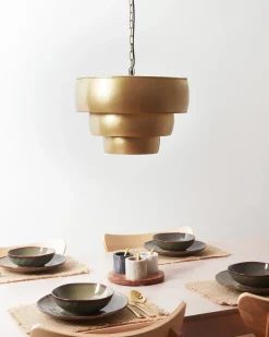 Beliani Lampadario MBANGO Metallo Oro
