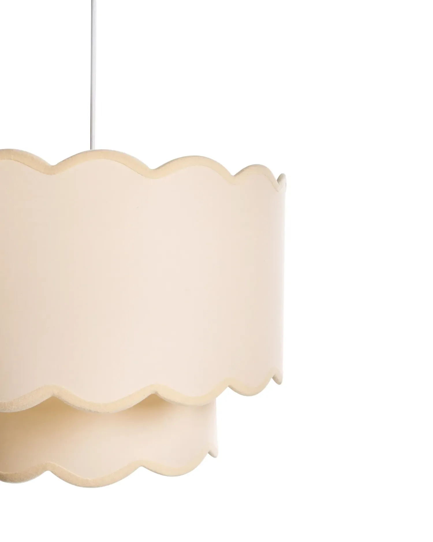 New Beliani Lampadario MECUMBURA Metallo Bianco/Beige Bianco Beige