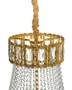 Online Beliani Lampadario MEKI Cristallo Oro Oro Trasparente