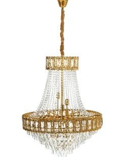 Online Beliani Lampadario MEKI Cristallo Oro Oro Trasparente