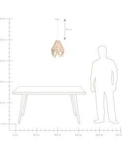 Best Beliani Lampadario MENIK Legno chiaro Marrone