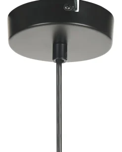 Hot Beliani Lampadario MEROO Carta Naturale Naturale Nero