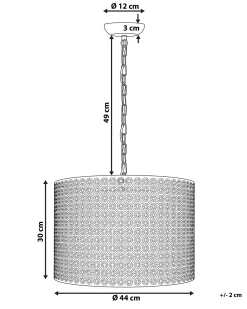 Beliani Lampadario MEZEN Metallo Grigio