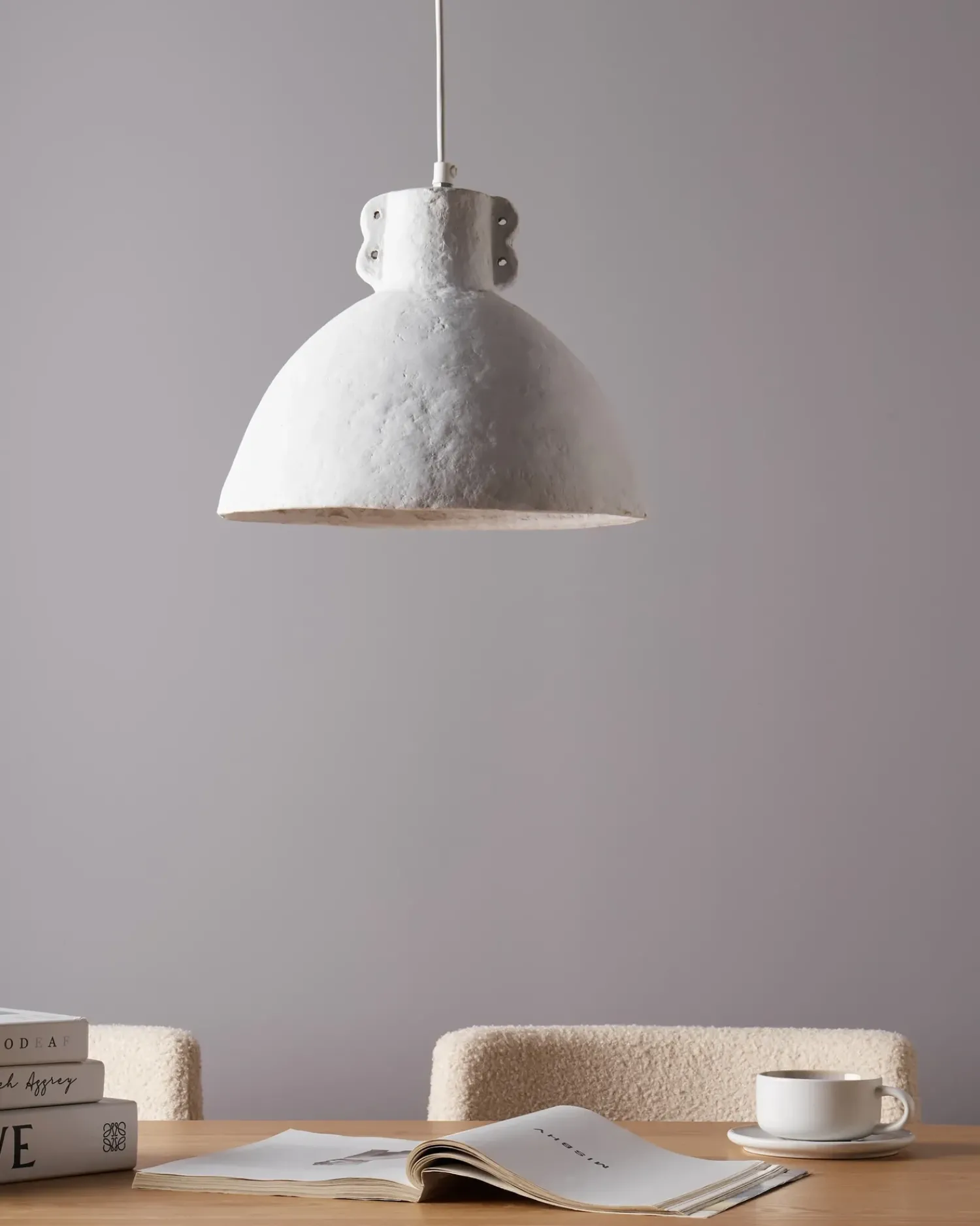 Best Beliani Lampadario MIGUELETE Cartapesta Bianco