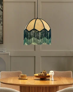 Sale Beliani Lampadario MILAGRO Blu Naturale Blu