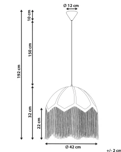 Sale Beliani Lampadario MILAGRO Blu Naturale Blu