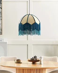 Sale Beliani Lampadario MILAGRO Blu Naturale Blu