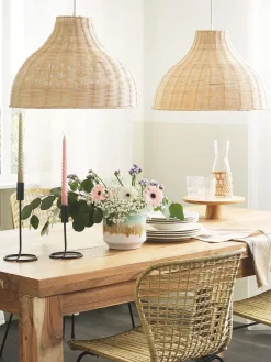 Hot Beliani Lampadario MILLIAN Rattan Marrone chiaro Beige Naturale