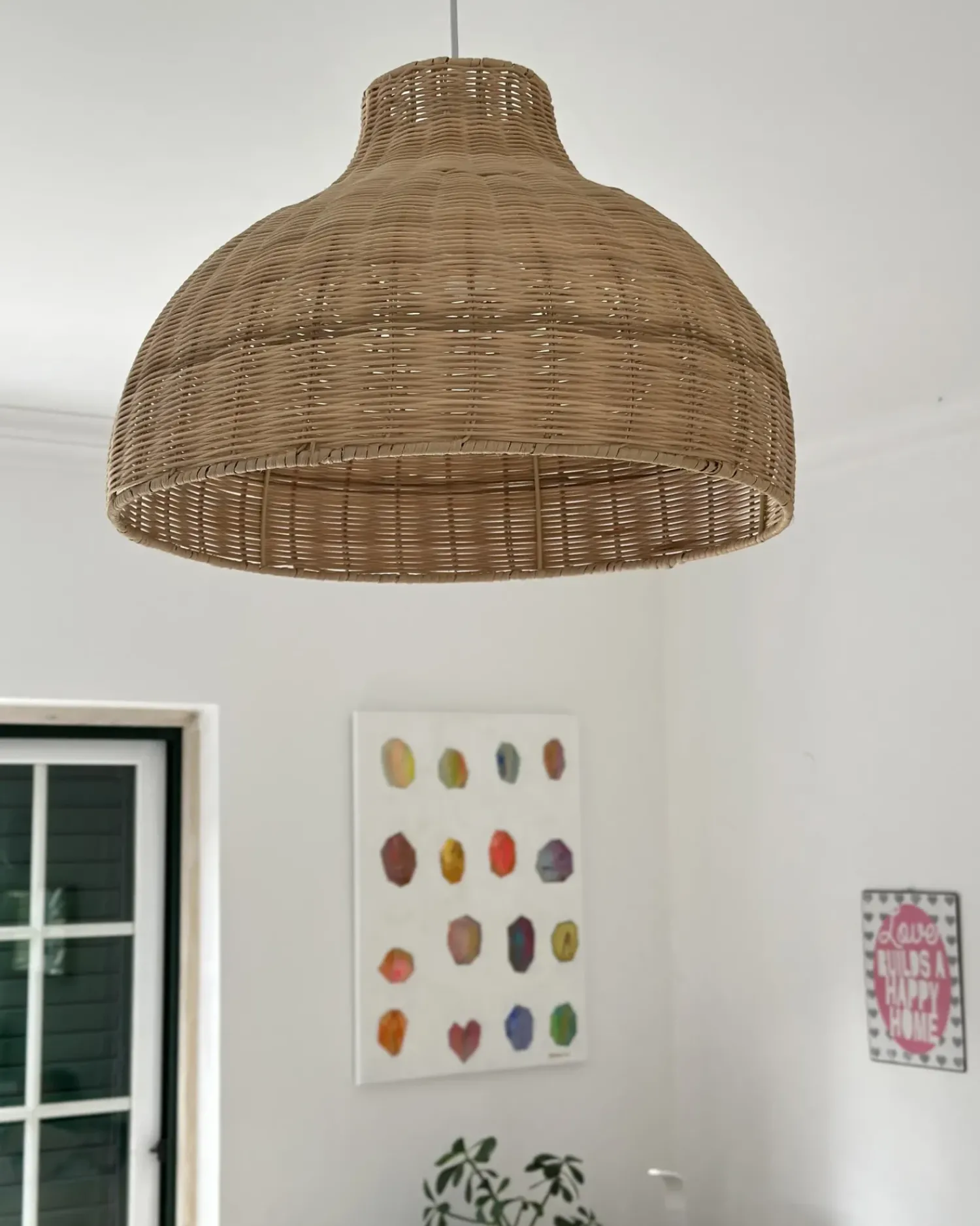 Hot Beliani Lampadario MILLIAN Rattan Marrone chiaro Beige Naturale