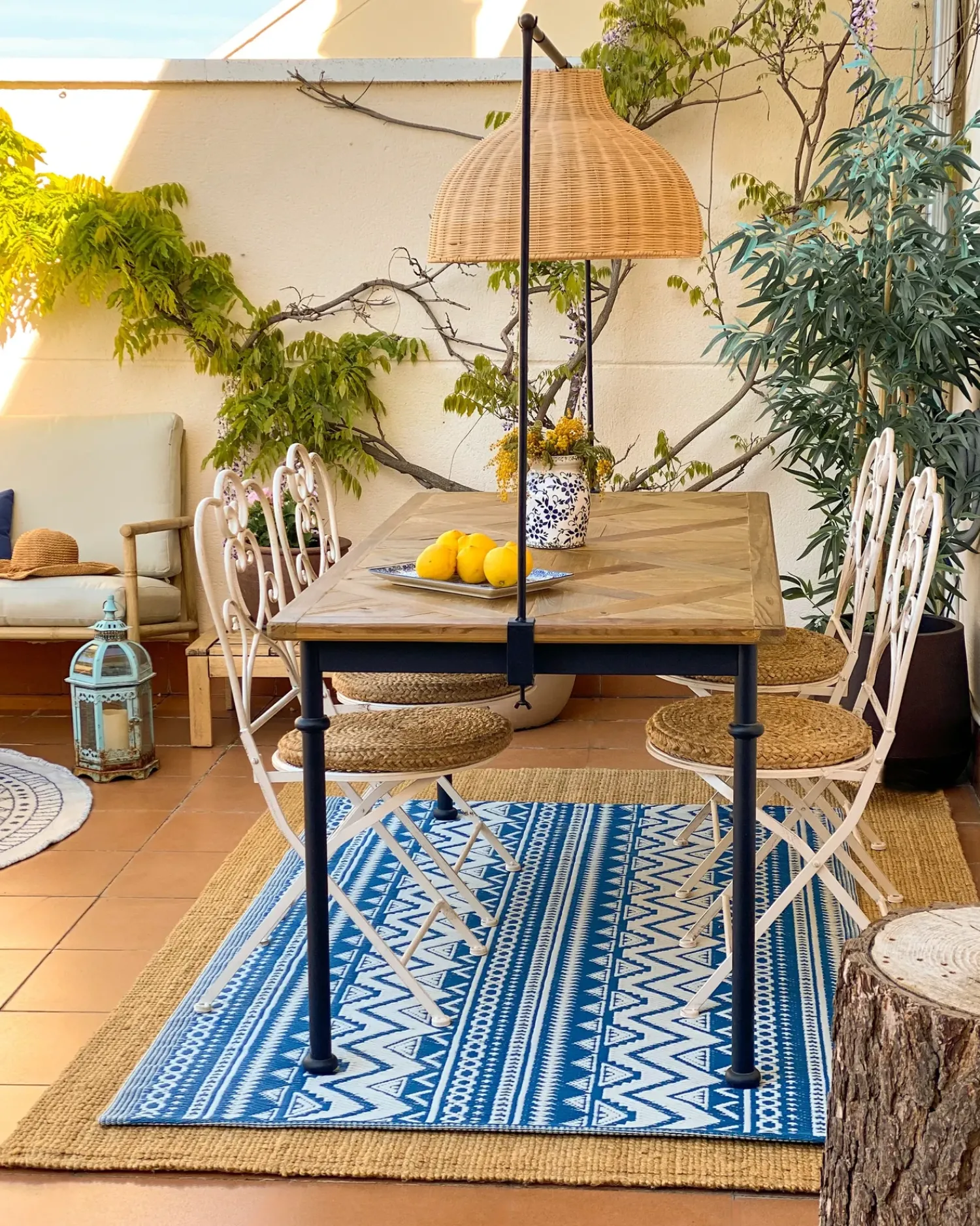 Hot Beliani Lampadario MILLIAN Rattan Marrone chiaro Beige Naturale