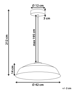 Beliani Lampadario MINILLAS Metallo Nero