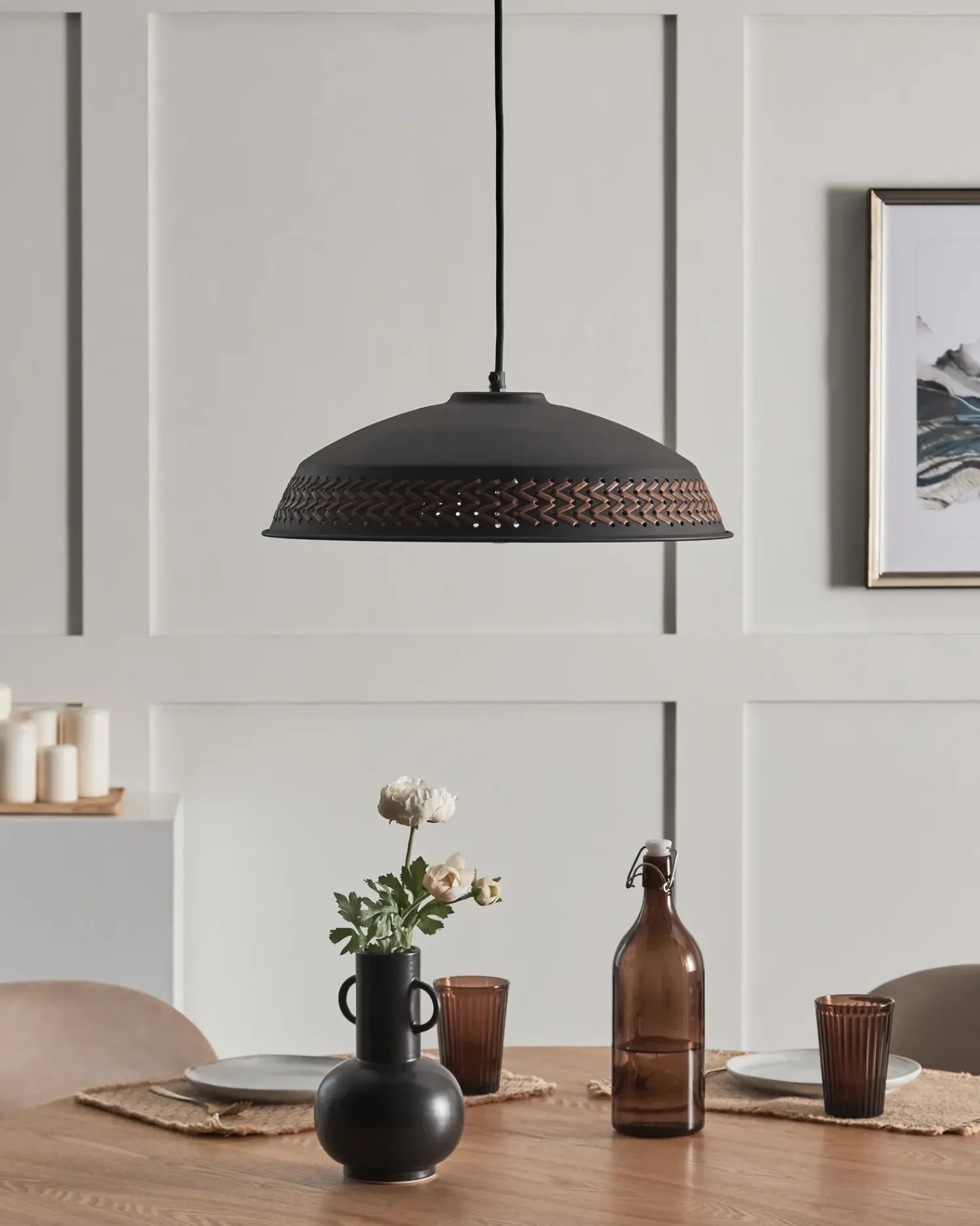 Beliani Lampadario MINILLAS Metallo Nero