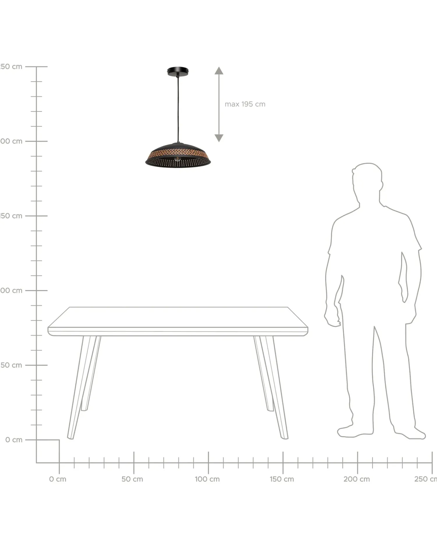 Beliani Lampadario MINILLAS Metallo Nero