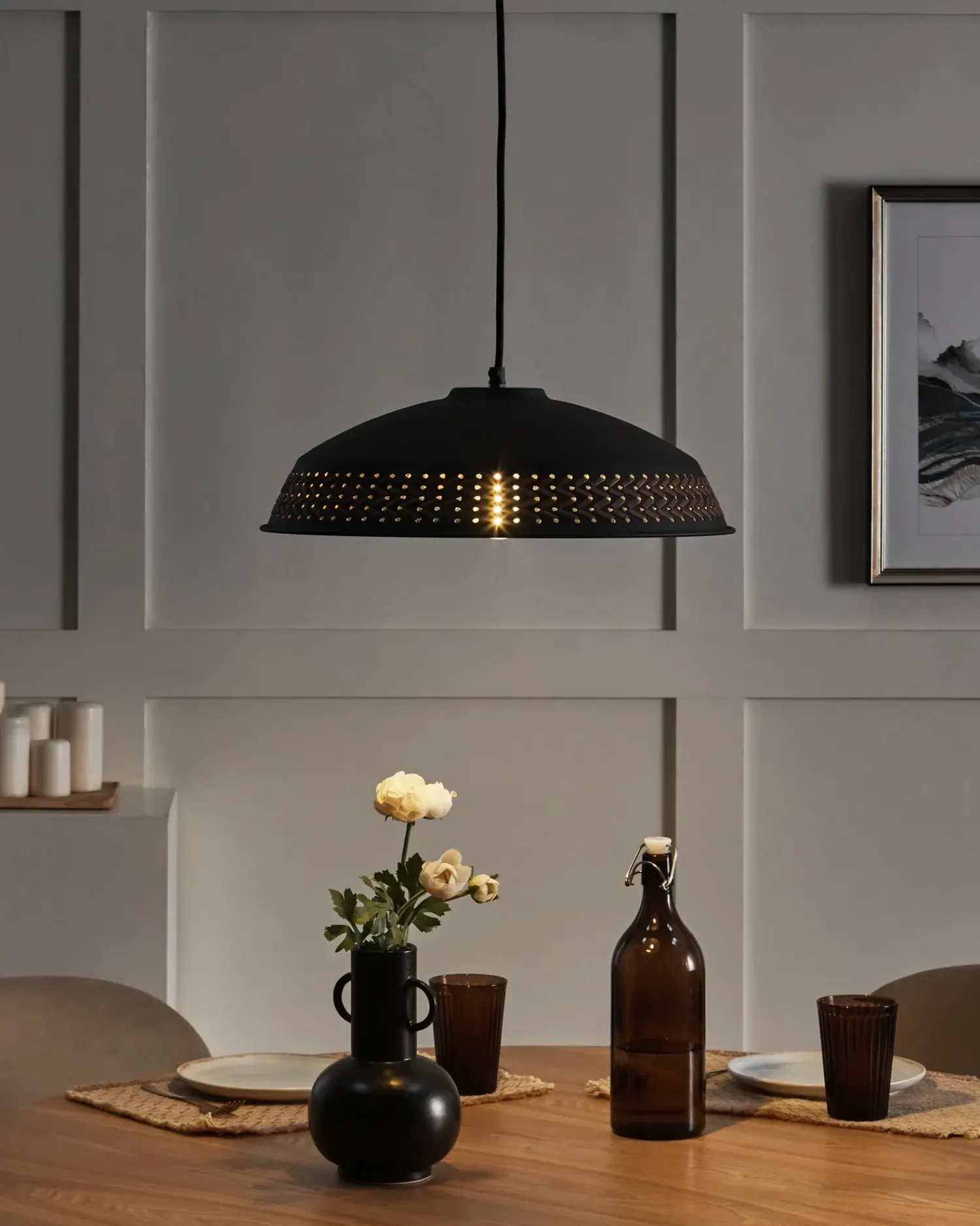 Beliani Lampadario MINILLAS Metallo Nero