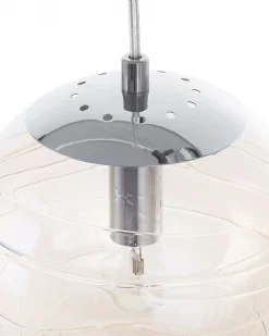 Beliani Lampadario MIRNA Vetro Oro Oro Trasparente