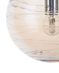 Beliani Lampadario MIRNA Vetro Oro Oro Trasparente