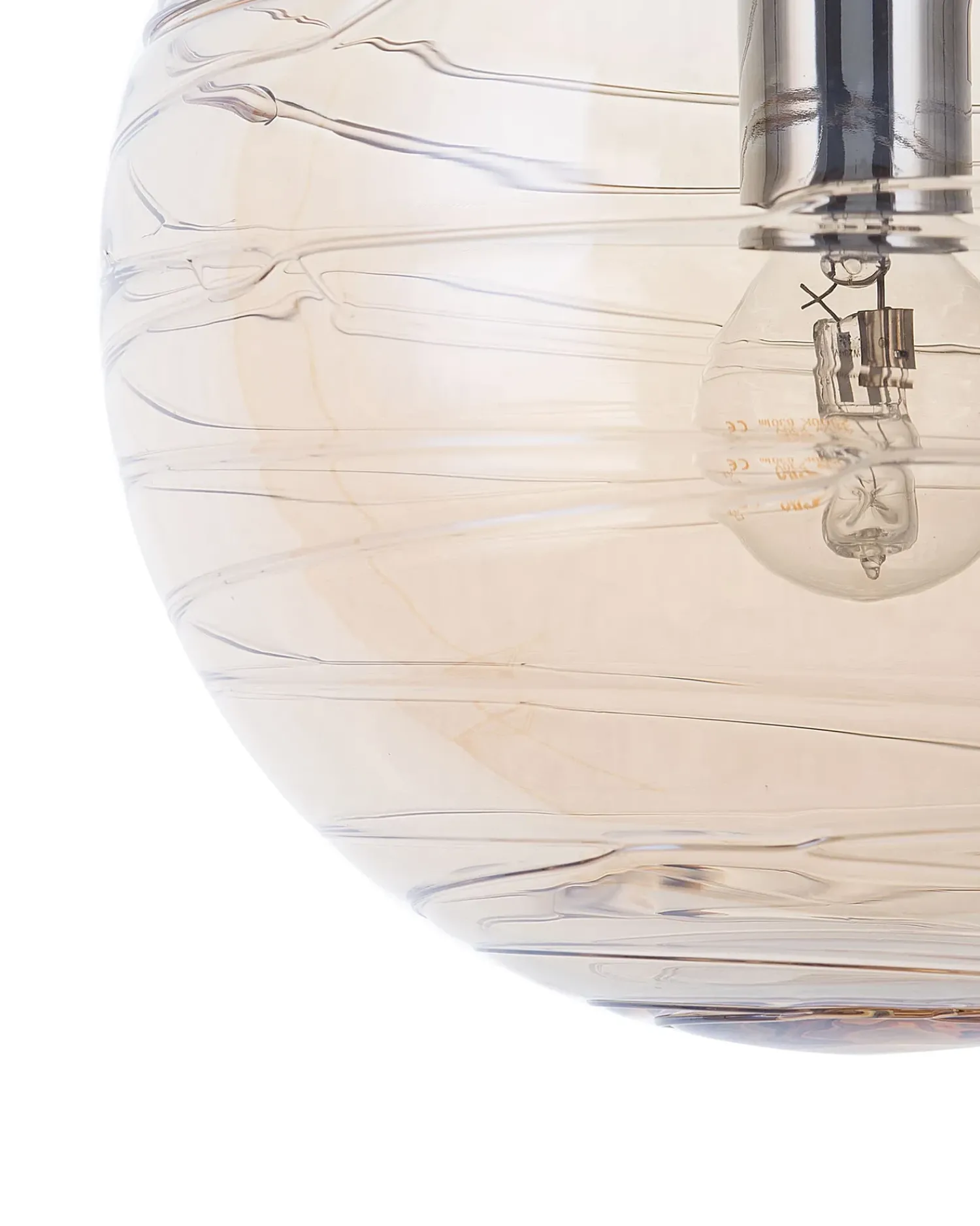 Beliani Lampadario MIRNA Vetro Oro Oro Trasparente