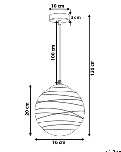 Discount Beliani Lampadario MIRNA Vetro Trasparente