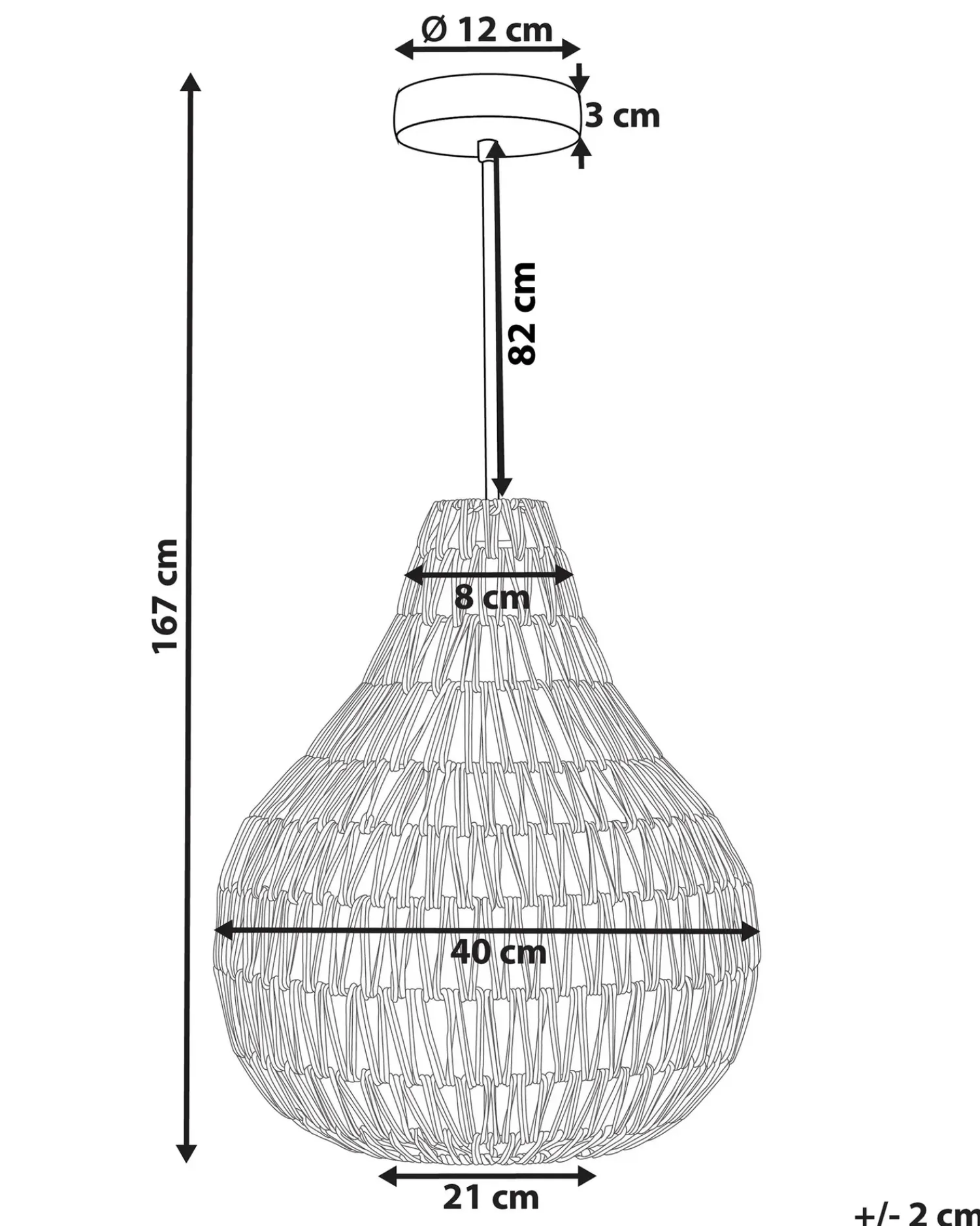 Online Beliani Lampadario MOLOPO Corda di carta sabbia Beige