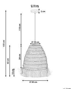 Best Beliani Lampadario MOROVIS Alghe marine Naturale