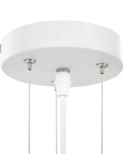 Outlet Beliani Lampadario MOSELLE Metallo Bianco