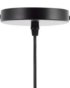 Online Beliani Lampadario MUGA Metallo Nero Trasparente Nero