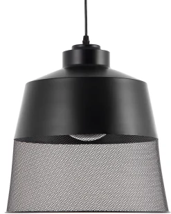 Online Beliani Lampadario MUGA Metallo Nero Trasparente Nero