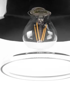 Clearance Beliani Lampadario MURRAY Vetro Nero Trasparente Nero