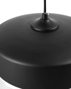 Clearance Beliani Lampadario MURRAY Vetro Nero Trasparente Nero