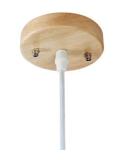 Best Beliani Lampadario MURRELL Legno di pioppo Marrone chiaro Bianco Marrone