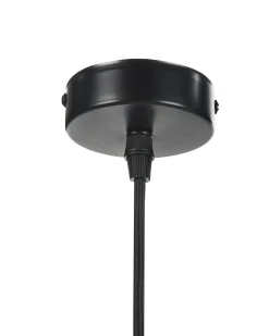 Discount Beliani Lampadario MURRELL Legno di pioppo Nero Bianco Nero