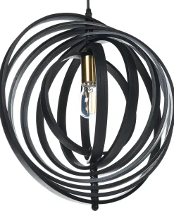 Discount Beliani Lampadario MURRELL Legno di pioppo Nero Bianco Nero