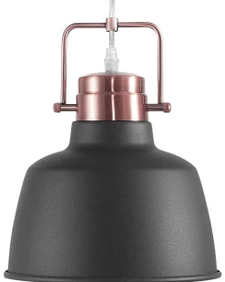 Outlet Beliani Lampadario NARMADA Metallo Grigio grafite Rame Grigio