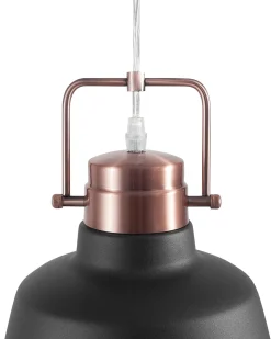 Outlet Beliani Lampadario NARMADA Metallo Grigio grafite Rame Grigio