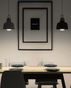 Outlet Beliani Lampadario NARMADA Metallo Grigio grafite Rame Grigio
