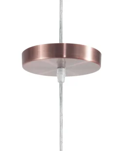 Outlet Beliani Lampadario NARMADA Metallo Grigio grafite Rame Grigio