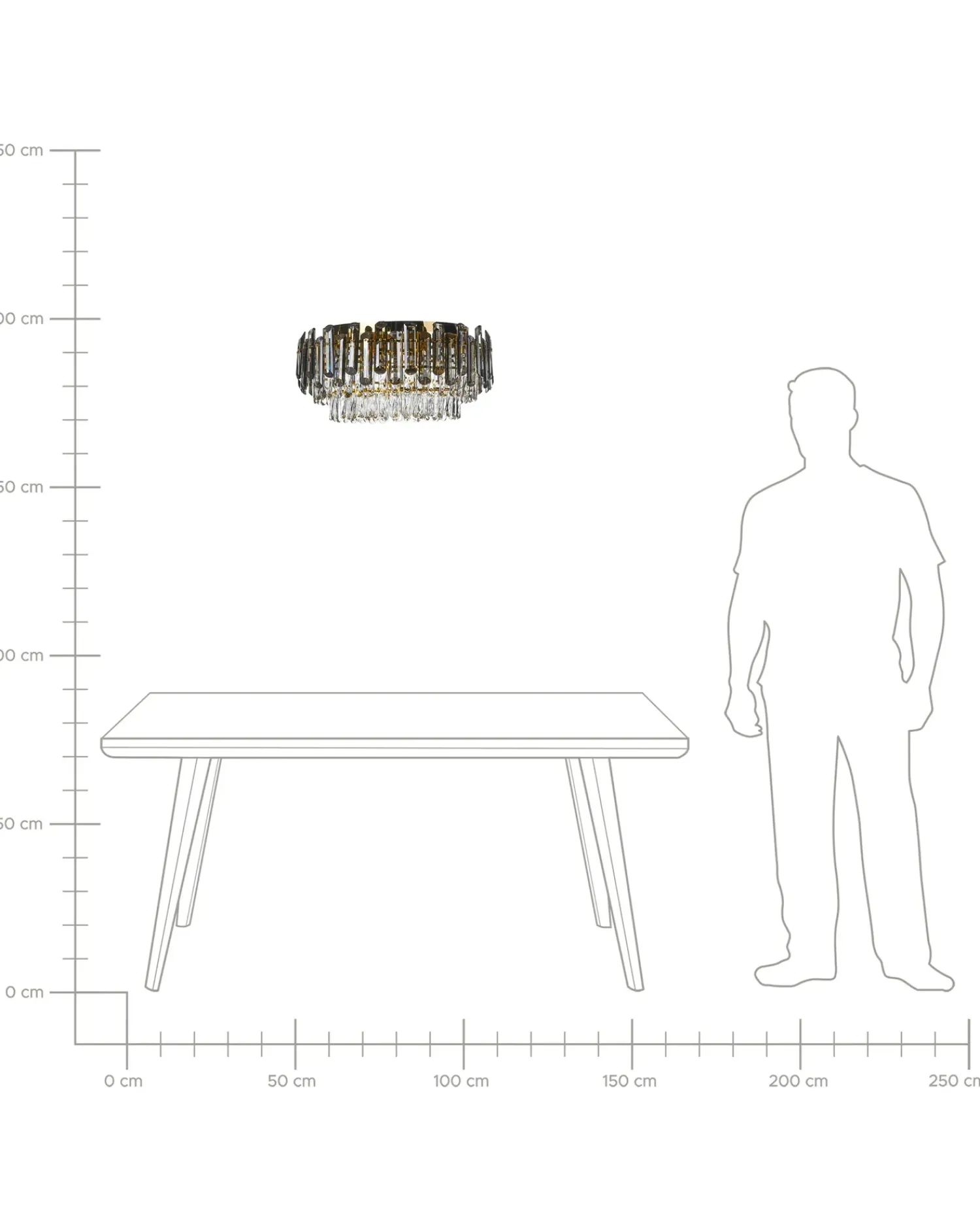 Best Beliani Lampadario NERI Cristallo Argento Oro Argento